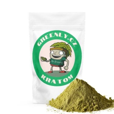 zelený green kratom standard balení se zeleným práškem