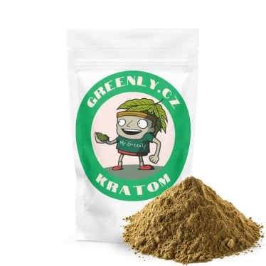 červený red kratom standard balení s červeným práškem