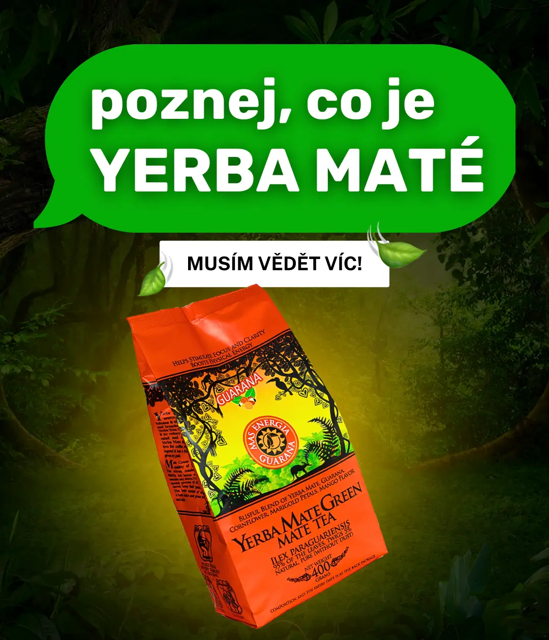 Yerba maté mobilní banner - poznej, co je yerba maté